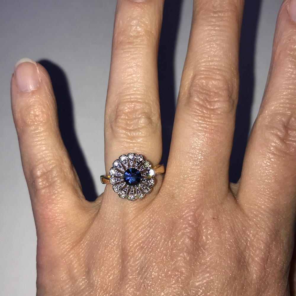 Titanic artifact replica sapphire ring